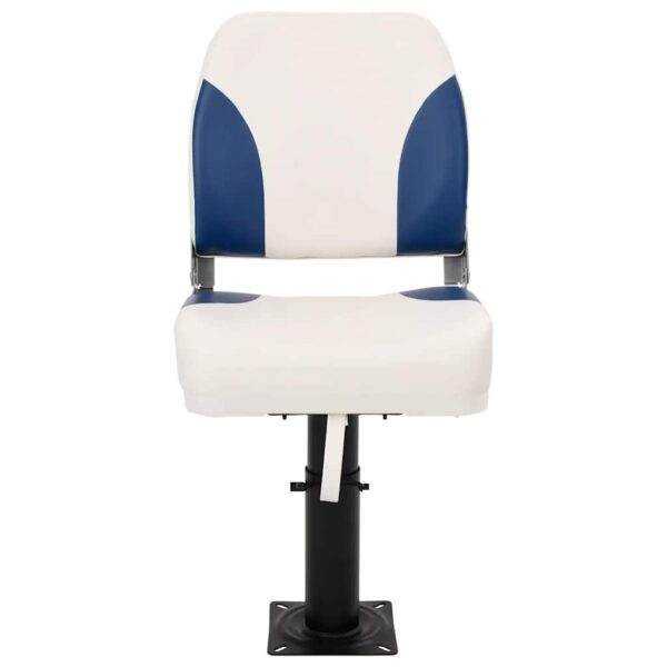4 Piece Foldable Boat Seat Set Blue and White 41x36x48 cm