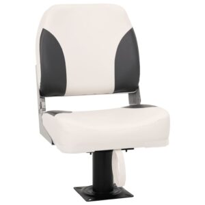 2 Piece Foldable Boat Seat Set Low Backrest with Fixing Strap