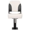 2 Piece Foldable Boat Seat Set Low Backrest with Fixing Strap