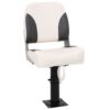 2 Piece Foldable Boat Seat Set Low Backrest with Fixing Strap