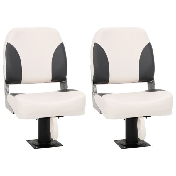 4 Piece Foldable Boat Seat Set Low Backrest