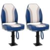 4 Piece Foldable Boat Seat Set High Backrest