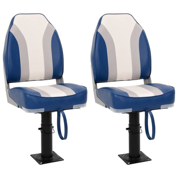 4 Piece Foldable Boat Seat Set High Backrest