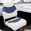 Foldable Boat Seats 2pcs with High Back 44x38x55 cm