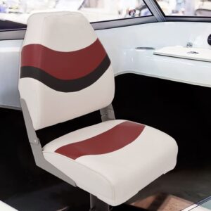 2 Piece Foldable Boat Seat Set High Backrest