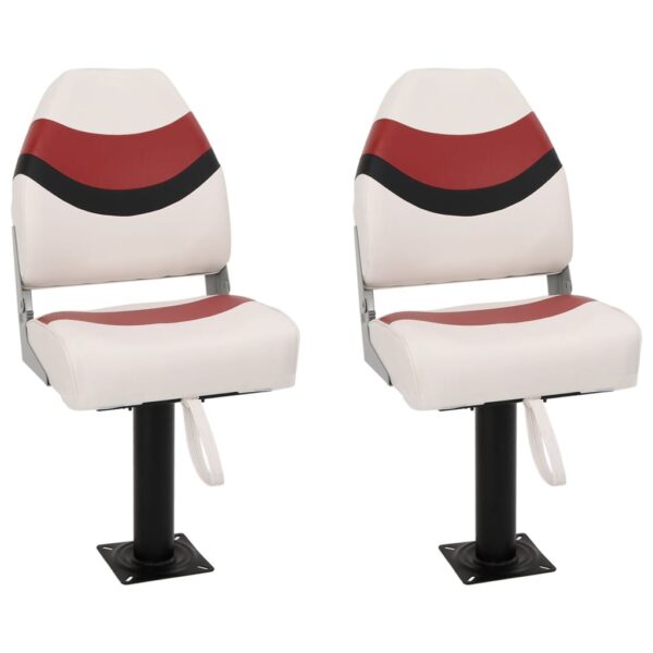 4 Piece Foldable Boat Seat Set High Backrest