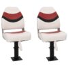 4 Piece Foldable Boat Seat Set High Backrest