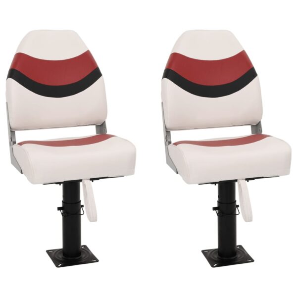 4 Piece Foldable Boat Seat Set High Backrest