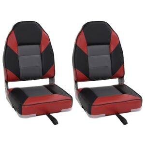 Foldable Boat Seats 2pcs with High Back 39x43x58 cm