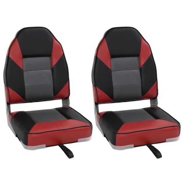 Foldable Boat Seats 2pcs with High Back 39x43x58 cm