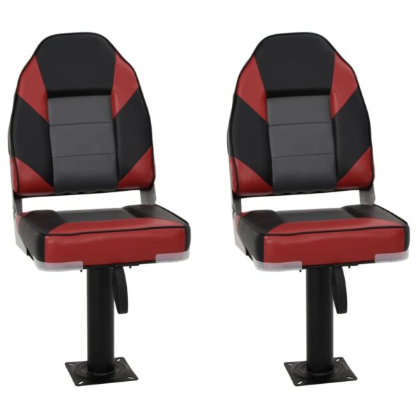 4 Piece Foldable Boat Seat Set High Backrest