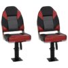 4 Piece Foldable Boat Seat Set High Backrest