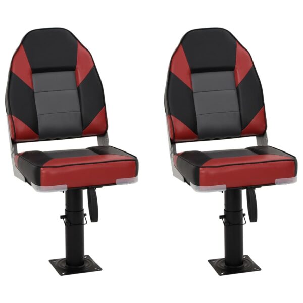 4 Piece Foldable Boat Seat Set High Backrest