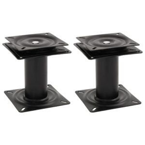 2 pcs Boat Seat Pedestals with 360A Seat Swivel Steel