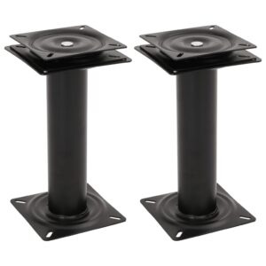2 pcs Boat Seat Pedestals with 360A Seat Swivel Steel