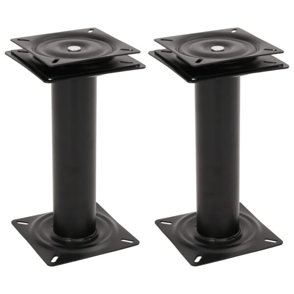 2 pcs Boat Seat Pedestals with 360A Seat Swivel Steel