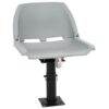 Boat Seats 2 pcs with Pedestal Height Adjustable 360A Rotatable