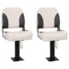 Boat Seats 2 pcs with Pedestal 360A Rotatable