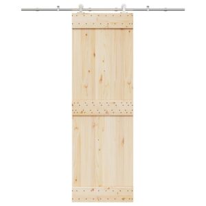 Sliding Door Hardware Kit 200 cm Stainless Steel Silver