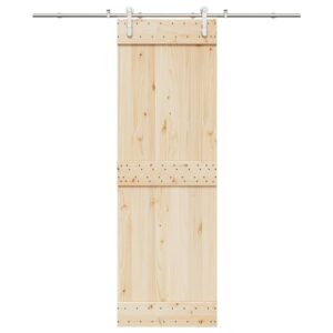 Sliding Door Hardware Kit 200 cm Stainless Steel Silver