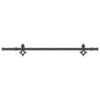 Sliding Door Hardware Kit 152.5 cm Steel Black