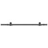 Sliding Door Hardware Kit 152.5 cm Steel Black