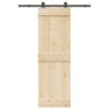Sliding Door Hardware Kit 152.5 cm Steel Black