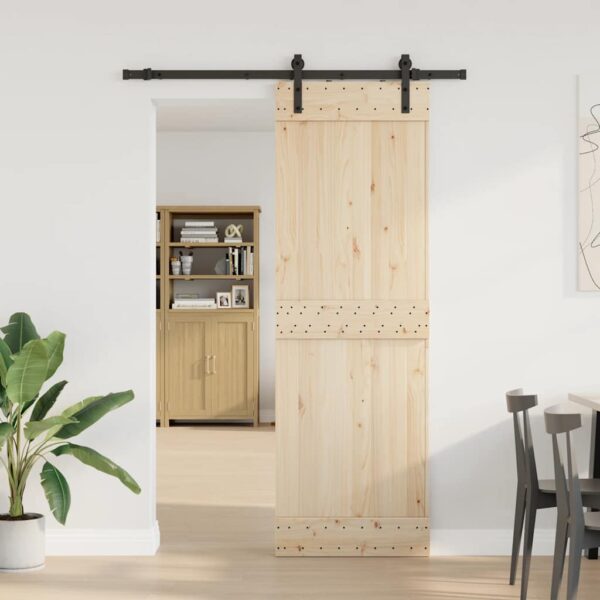 Sliding Door Hardware Kit 152.5 cm Steel Black