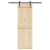 Sliding Door Hardware Kit 152.5 cm Steel Black