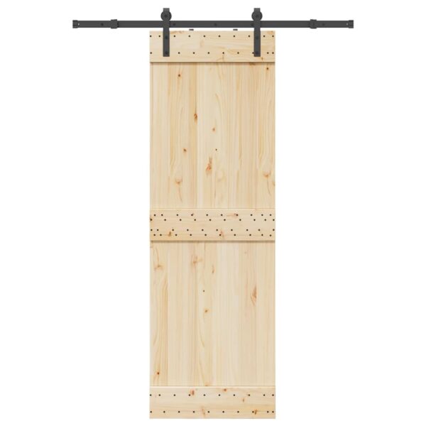 Sliding Door Hardware Kit 152.5 cm Steel Black