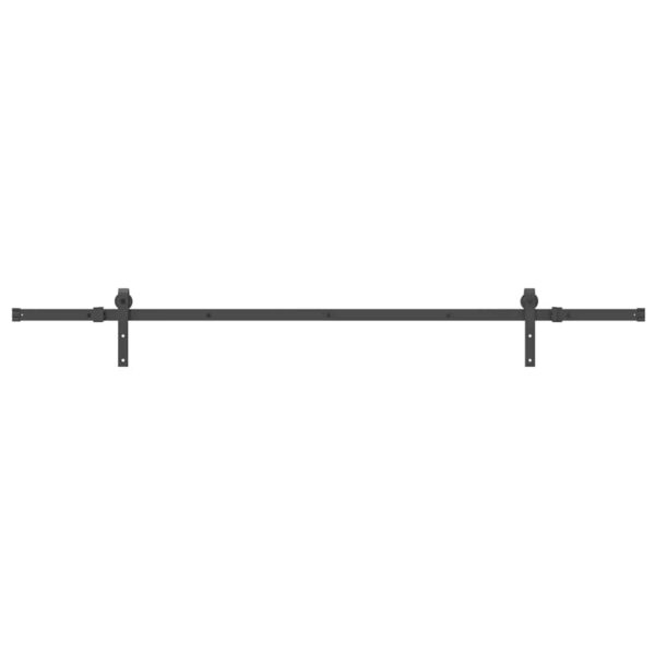 Sliding Door Hardware Kit 213.5 cm Steel Black