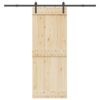 Sliding Door Hardware Kit 213.5 cm Steel Black