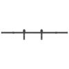 Sliding Door Hardware Kit 183 cm Steel Black