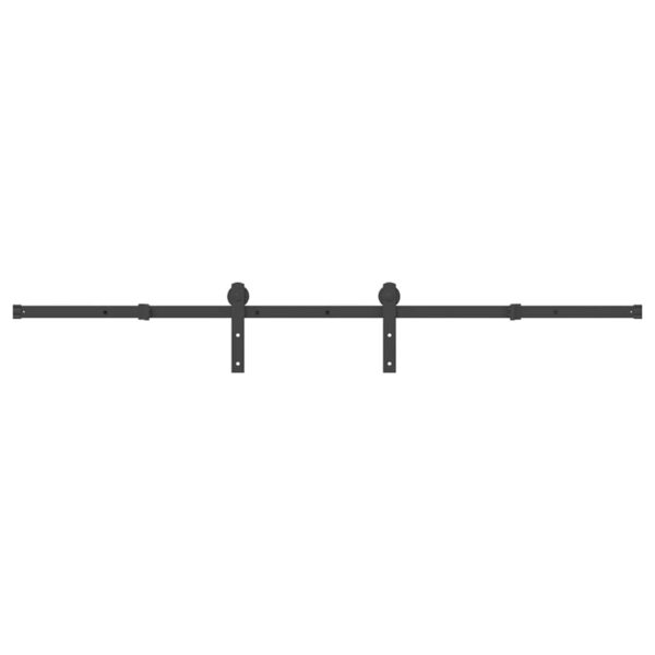 Sliding Door Hardware Kit 200 cm Steel Black