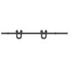 Sliding Door Hardware Kit 183 cm Steel Black