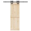 Sliding Door Hardware Kit 183 cm Steel Black