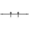 Sliding Door Hardware Kit 183 cm Steel Black