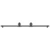 Sliding Door Hardware Kit 200 cm Steel Black