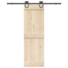 Sliding Door Hardware Kit 183 cm Steel Black