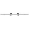 Sliding Door Hardware Kit 200 cm Steel Black