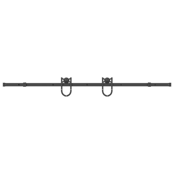 Sliding Door Hardware Kit 200 cm Steel Black