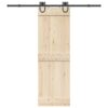 Sliding Door Hardware Kit 200 cm Steel Black