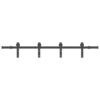 Sliding Door Hardware Kit 183 cm Steel Black