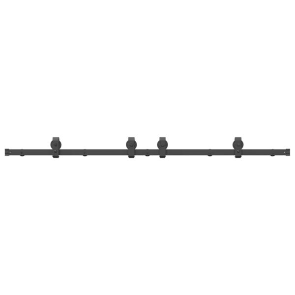 Sliding Door Hardware Kit 183 cm Steel Black