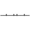 Sliding Door Hardware Kit 183 cm Steel Black