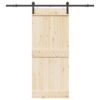 Sliding Door Hardware Kit 183 cm Steel Black