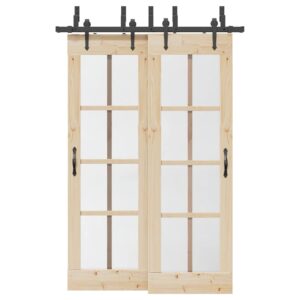 Sliding Door Hardware Kit 152,5 cm Steel Black