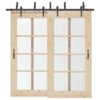 Sliding Door Hardware Kit 213,5 cm Steel Black