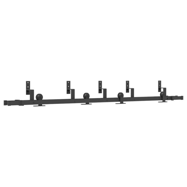 Sliding Door Hardware Kit 213,5 cm Steel Black