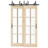 Sliding Door Hardware Kit 152,5 cm Steel Black